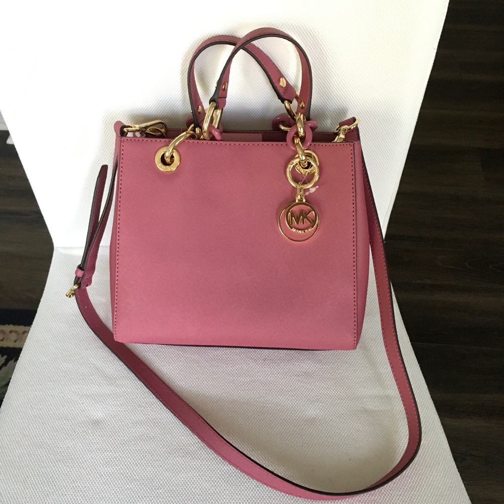 NWT Michael Kors Small Cynthia Satchel Tulip - Picture 7 of 15
